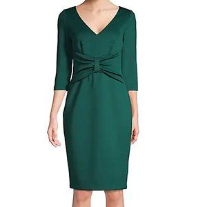 NEW! Eliza J V-Neck Sheath Green Coctail Dress, Size 4